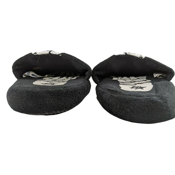 Brothers Youth Unisex Halloween Skeleton Slippers Black Size 1/2 - Picture 4 of 8